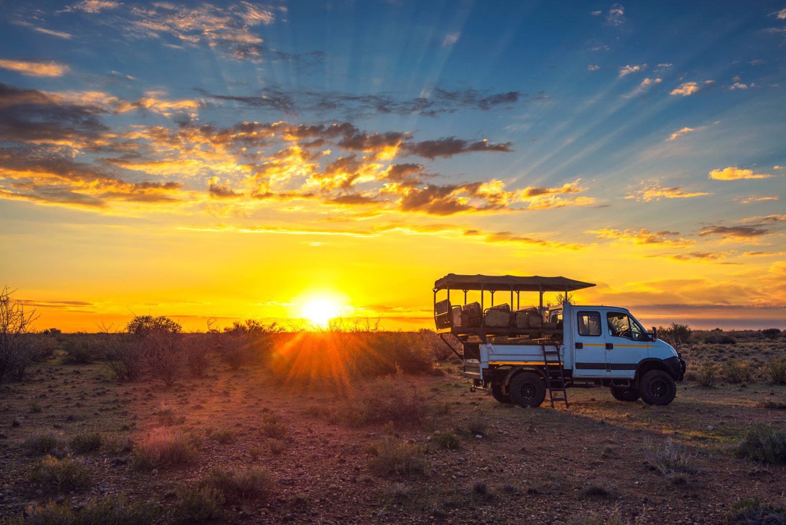 Exploring Kalahari Desert Botswana