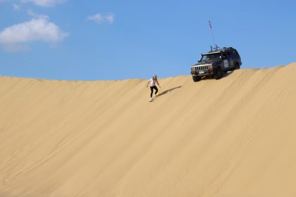 Sandboarding the Egyptian Dunes